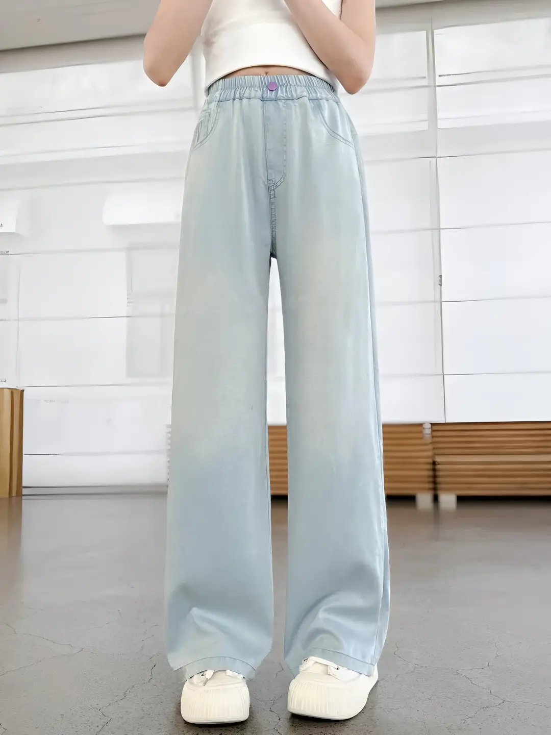 Girls' Tencel Jeans Summer 2026 New Style Junior High School Girls' Thin Pants Mosquito-Proof Pants for Older Girls — feature 8