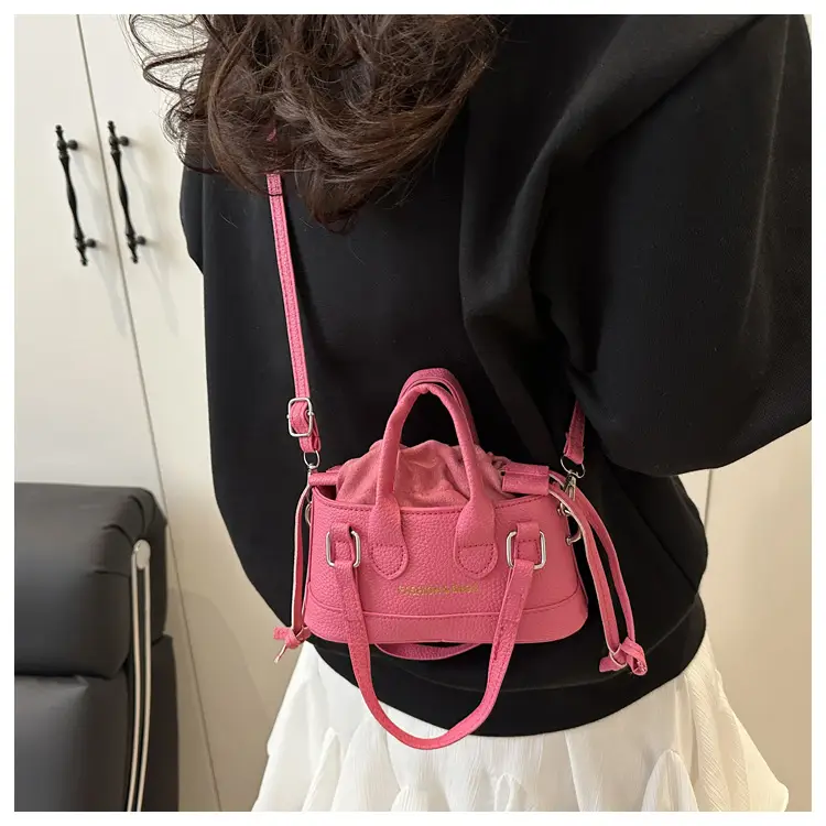 Pink Leather Shoulder Bag for Women 2025 New Style — feature 8