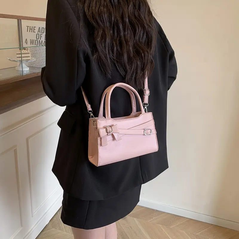 Light Blue High-end Bow Shoulder Bag for Women - Image 7