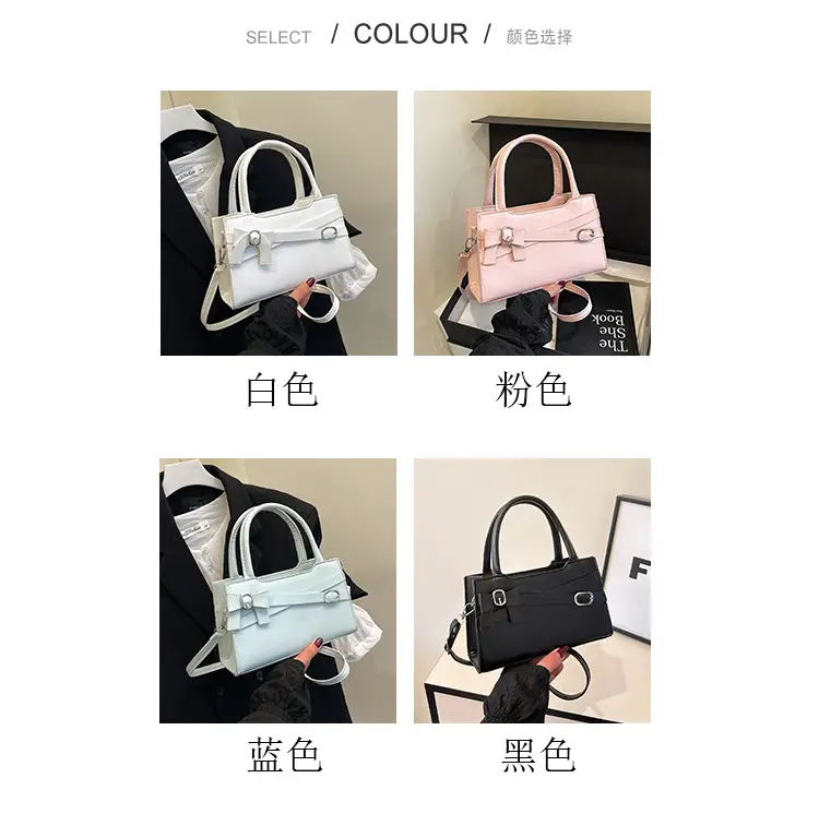 Light Blue High-end Bow Shoulder Bag for Women — feature 2