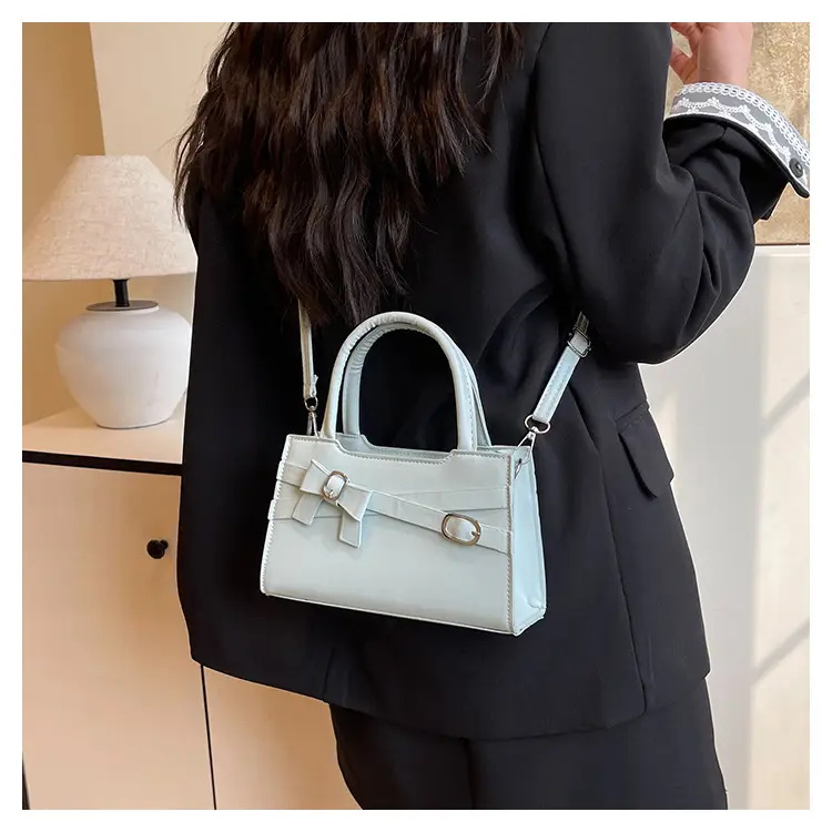 Light Blue High-end Bow Shoulder Bag for Women — feature 6