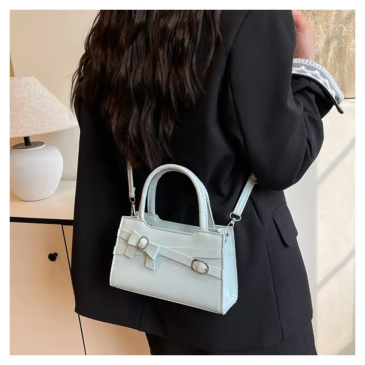 Light Blue High-end Bow Shoulder Bag for Women — feature 7