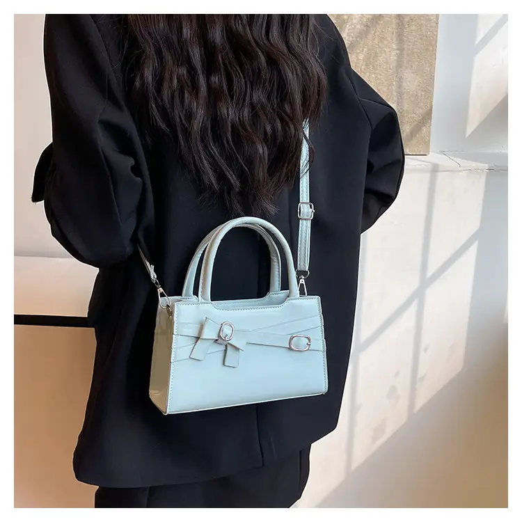 Light Blue High-end Bow Shoulder Bag for Women — feature 8