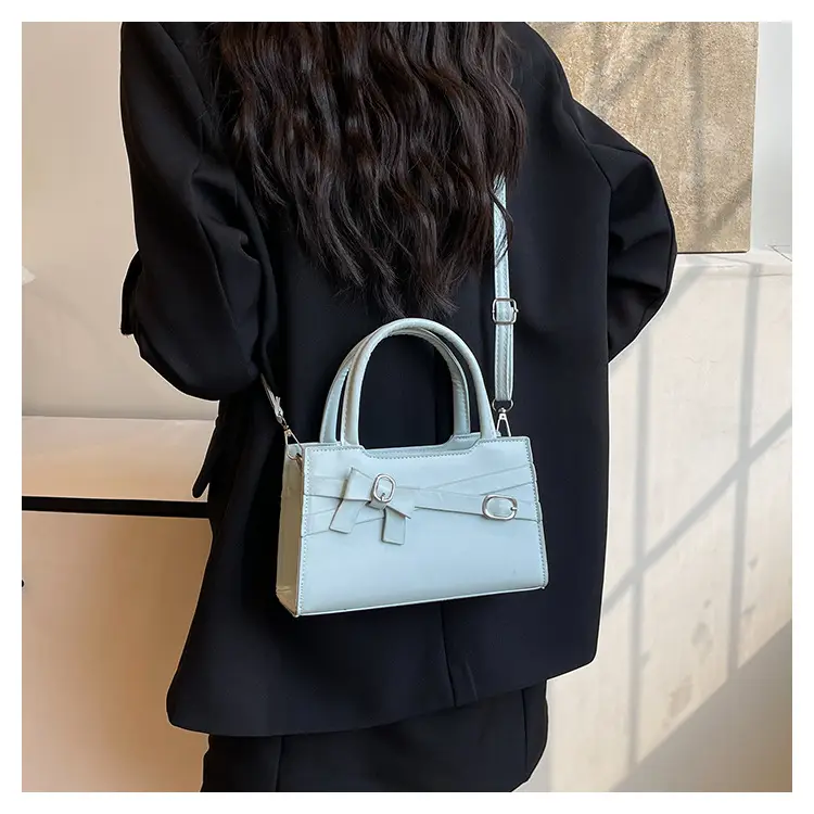 Light Blue High-end Bow Shoulder Bag for Women — feature 9