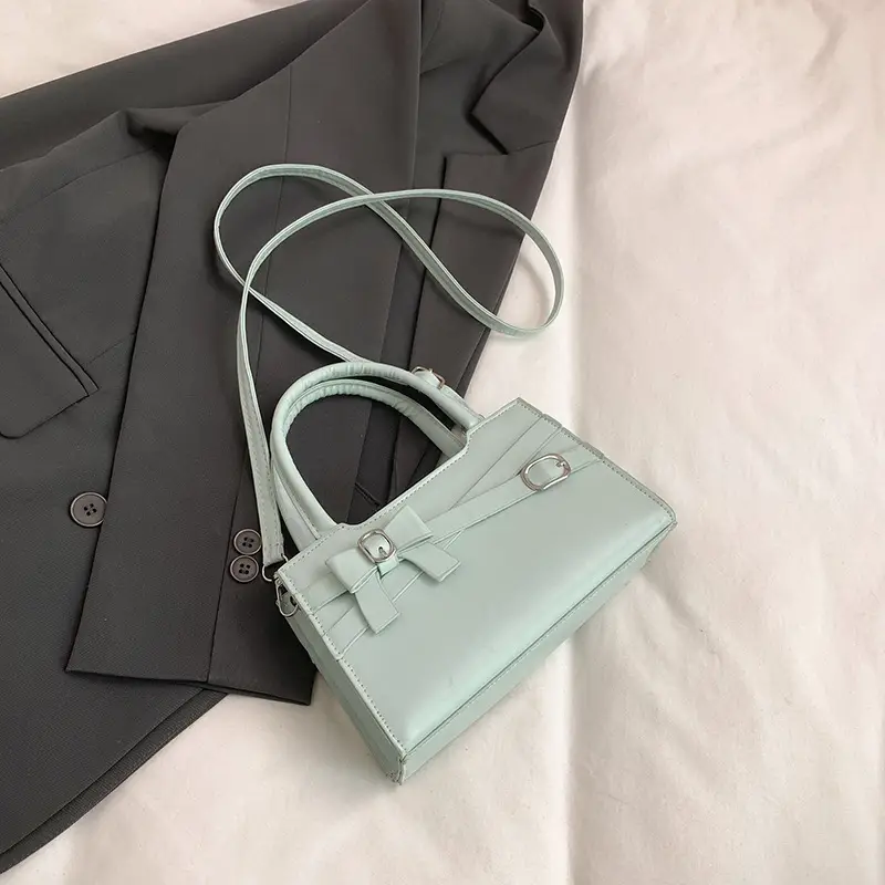 Light Blue High-end Bow Shoulder Bag for Women - Image 4