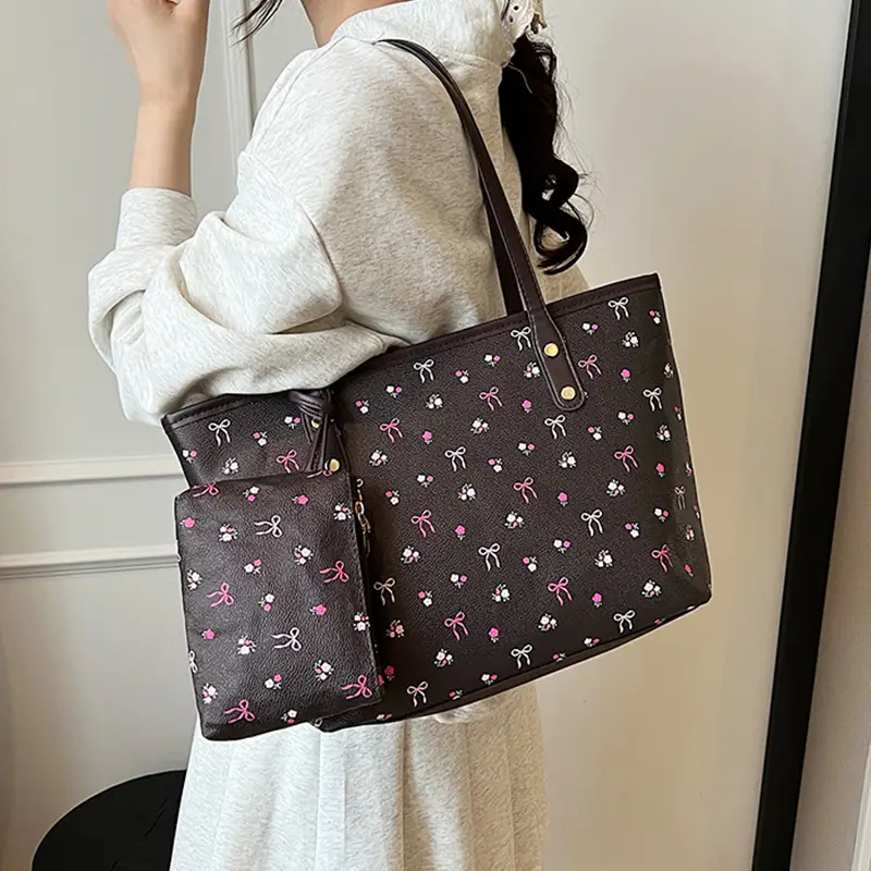 Women Printed Crossbody Tote Bag Large Capacity Sweet Design - Image 4