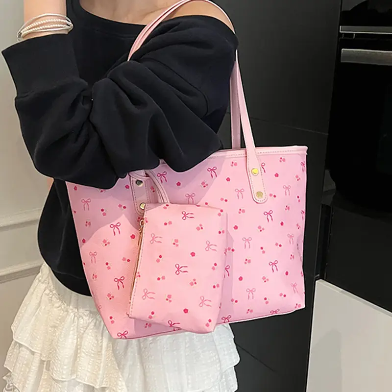 Women Printed Crossbody Tote Bag Large Capacity Sweet Design - Image 5