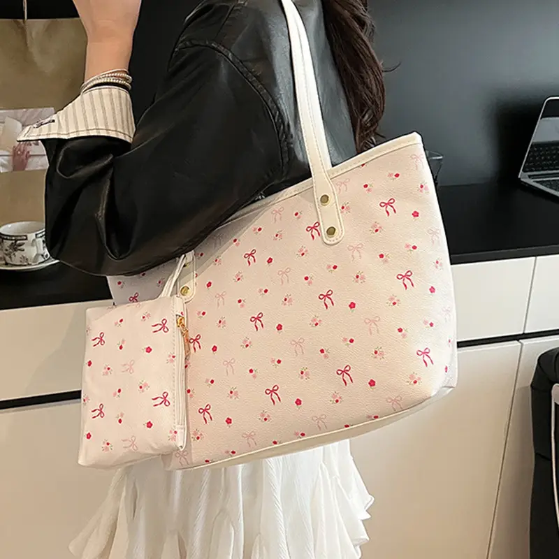 Women Printed Crossbody Tote Bag Large Capacity Sweet Design - Image 6