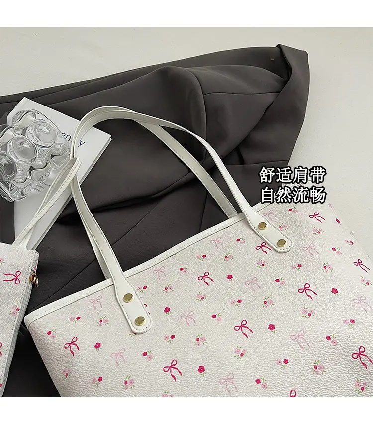 Women Printed Crossbody Tote Bag Large Capacity Sweet Design — feature 6