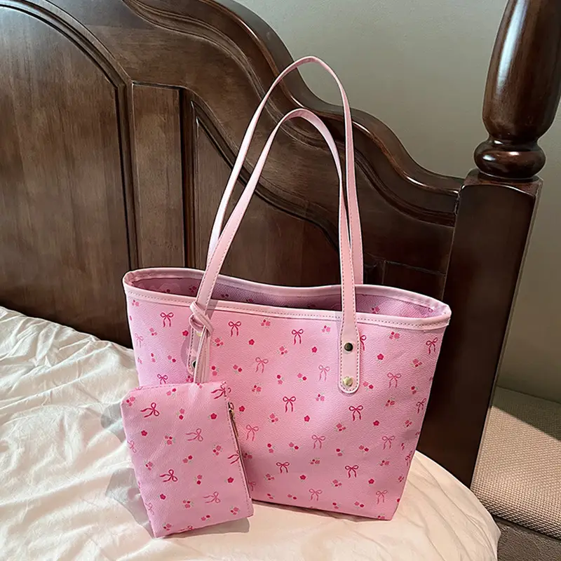 Women Printed Crossbody Tote Bag Large Capacity Sweet Design - Image 2
