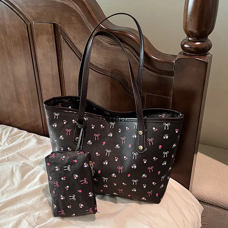 Women Printed Crossbody Tote Bag Large Capacity Sweet Design - Image 3
