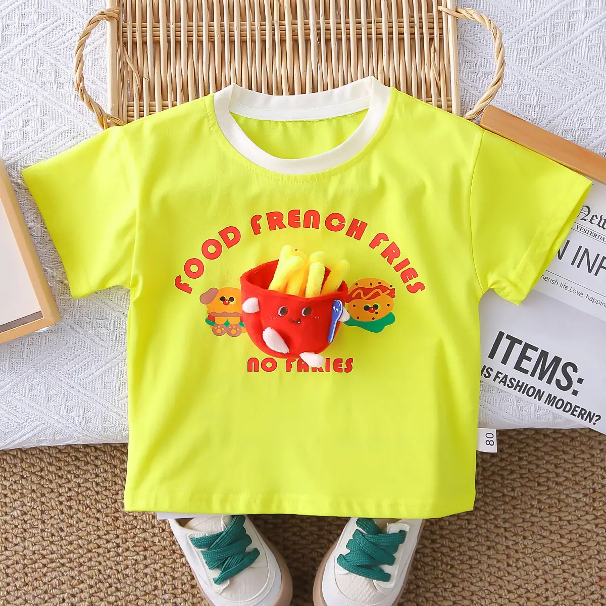 2025 Kids Cotton Fries T-Shirt Shorts Set — feature 14