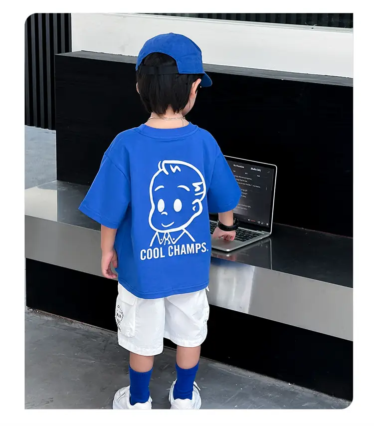 Boys Blue Cool Champs Short Sleeve T-Shirt 2025 — feature 11