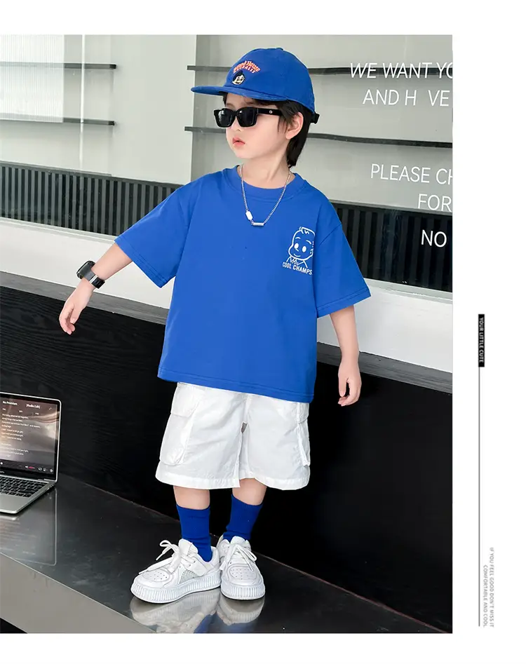 Boys Blue Cool Champs Short Sleeve T-Shirt 2025 — feature 12