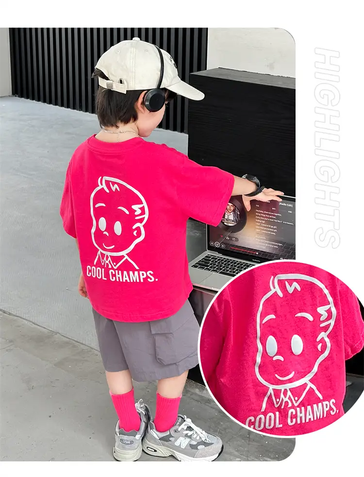 Boys Blue Cool Champs Short Sleeve T-Shirt 2025 — feature 2