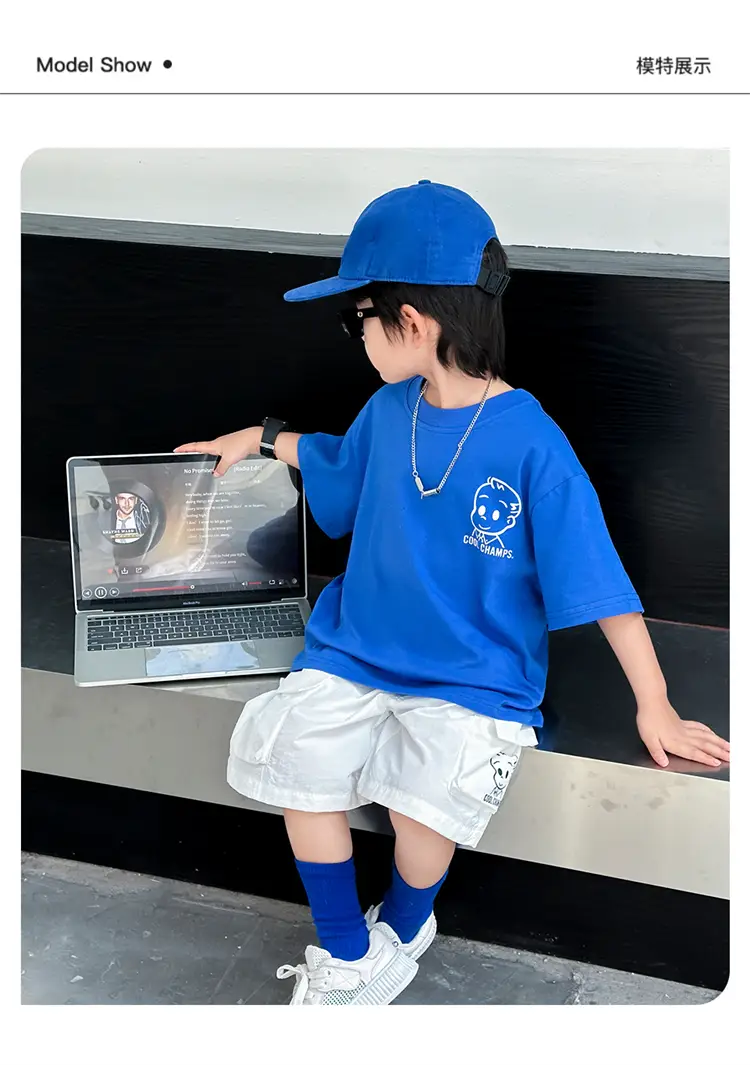 Boys Blue Cool Champs Short Sleeve T-Shirt 2025 — feature 7