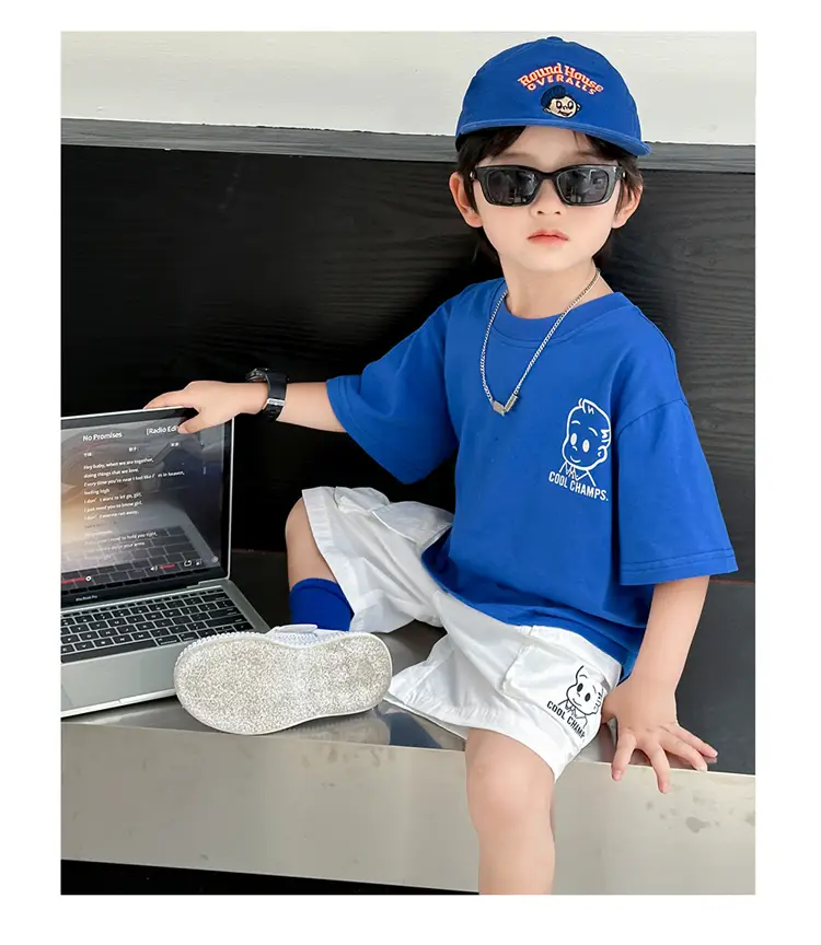 Boys Blue Cool Champs Short Sleeve T-Shirt 2025 — feature 8