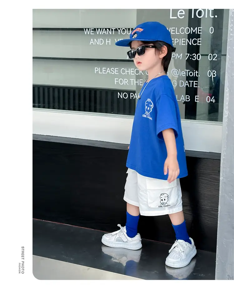Boys Blue Cool Champs Short Sleeve T-Shirt 2025 — feature 9