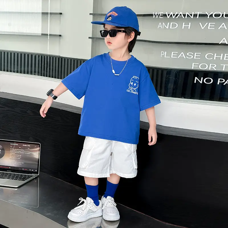 Boys Blue Cool Champs Short Sleeve T-Shirt 2025 - Image 3