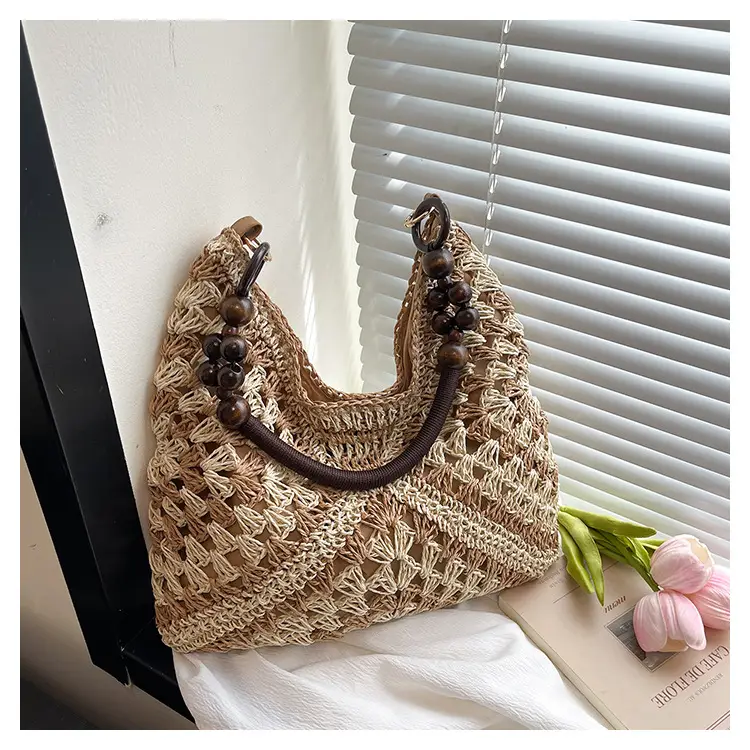 Korean Style Crossbody Bag with Braided Straw Handle — feature 30