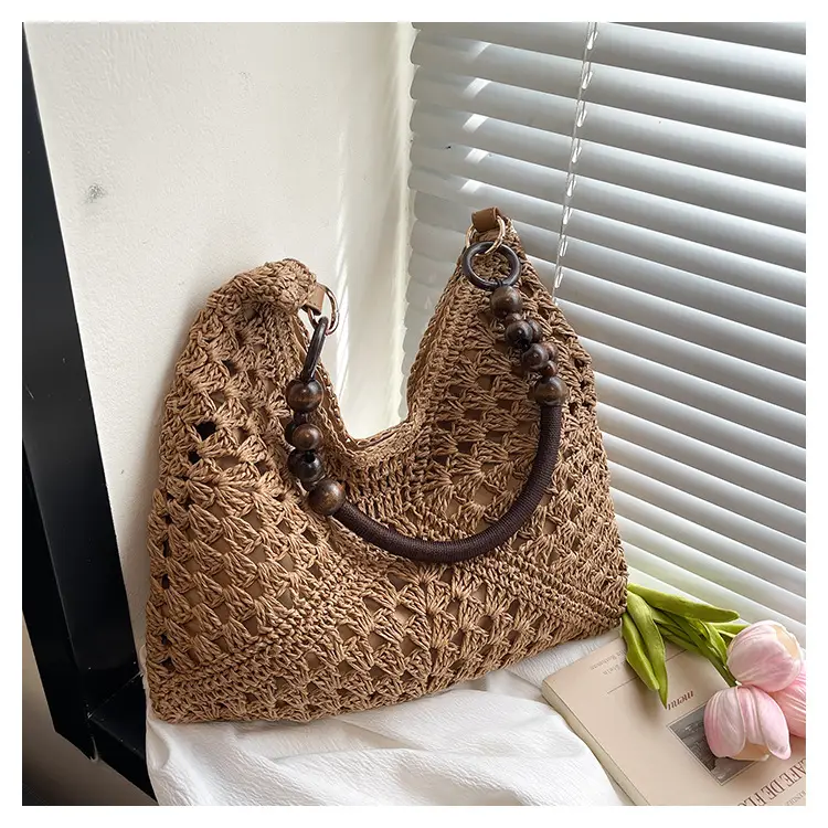 Korean Style Crossbody Bag with Braided Straw Handle — feature 32