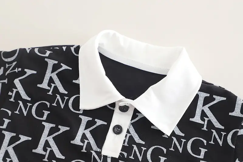 Kids Korean Style Blue Printed T-Shirt Suit for Boys — feature 8