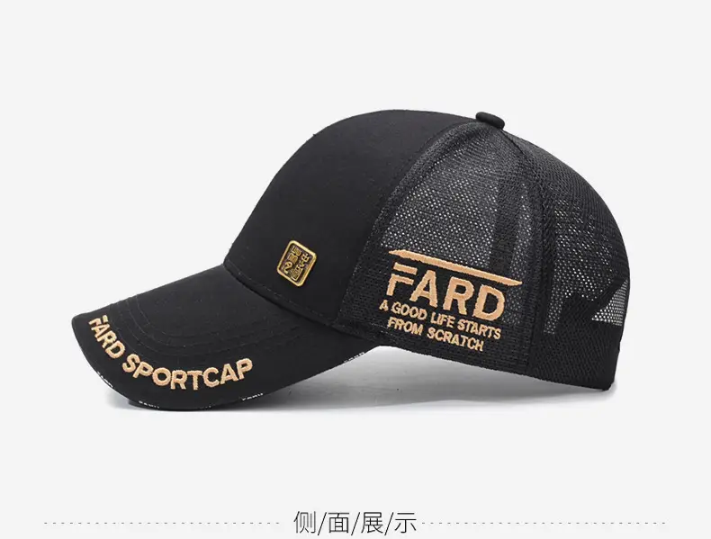 Men Women Copper Label Baseball Cap with Sunshade — feature 11