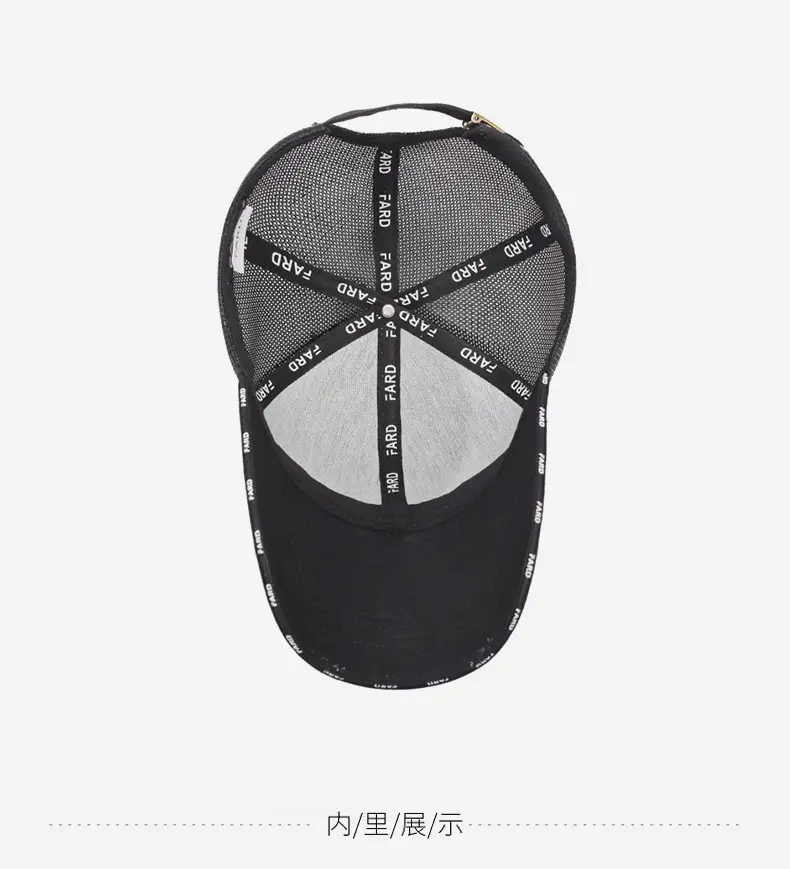 Men Women Copper Label Baseball Cap with Sunshade — feature 14