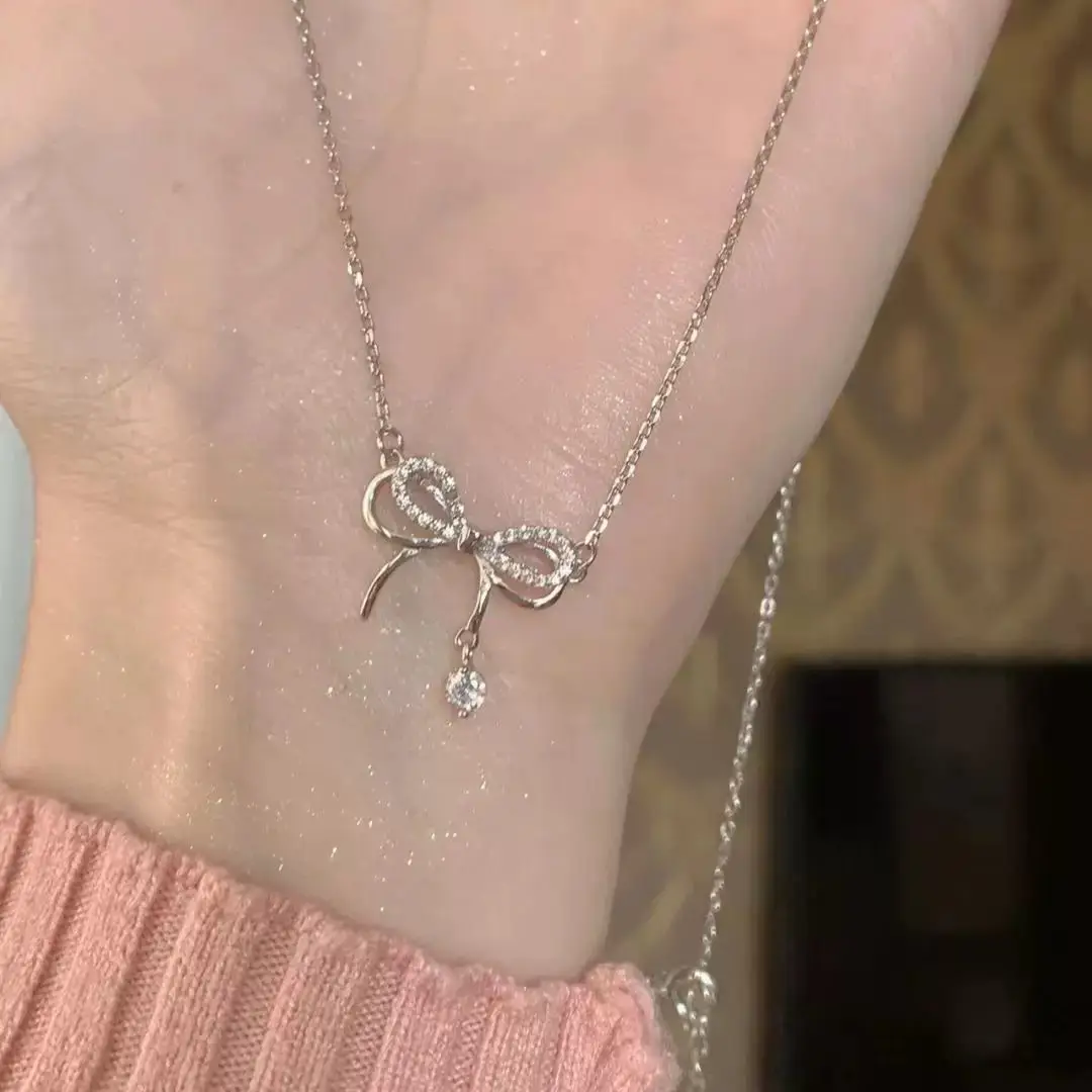 Silver Lotus Butterfly Necklace for Women - Image 10