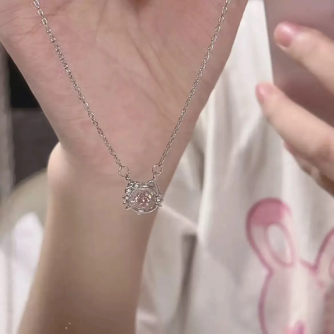 Silver Lotus Butterfly Necklace for Women - Image 28