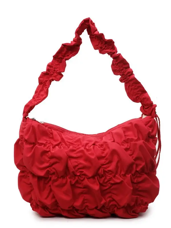 Black Pleated Bubble Tote Bag for Girls 2026 - Image 10