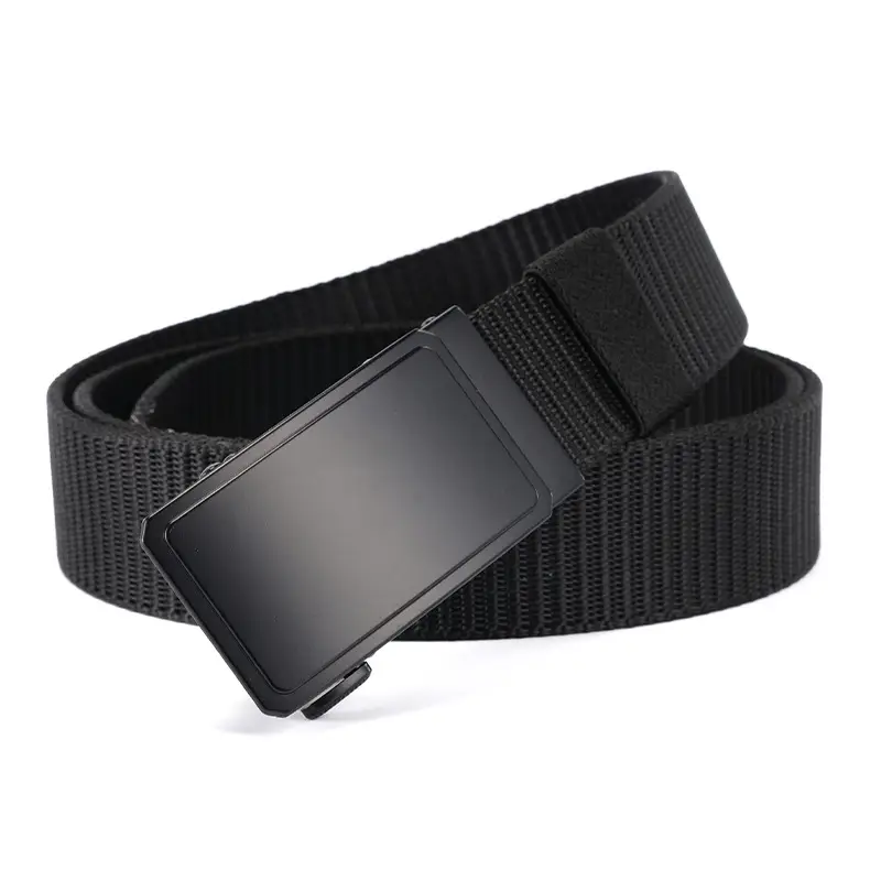 Men's Black Nylon Belt with Automatic Buckle - Image 3