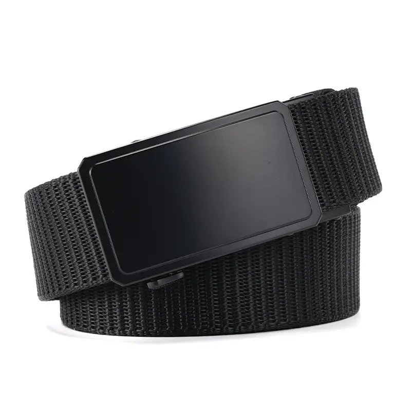Men's Black Nylon Belt with Automatic Buckle - Image 4