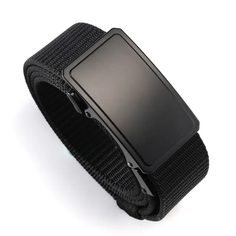 Men's Black Nylon Belt with Automatic Buckle - Image 5