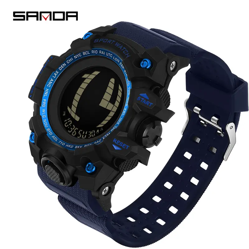 Sanda Sports Watch Digital Green Luminous Multi-Function - Image 6