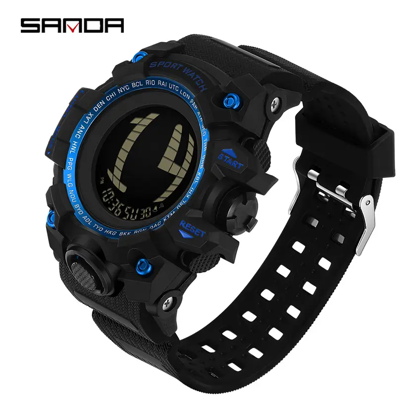 Sanda Sports Watch Digital Green Luminous Multi-Function - Image 7