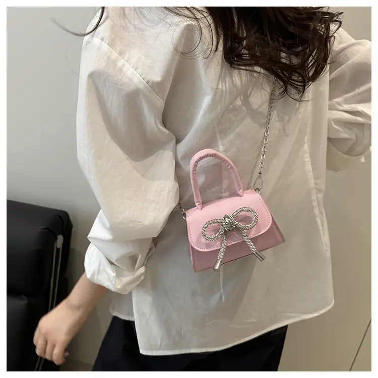 Pink Bow Shoulder Bag for Women 2025 Summer — feature 14
