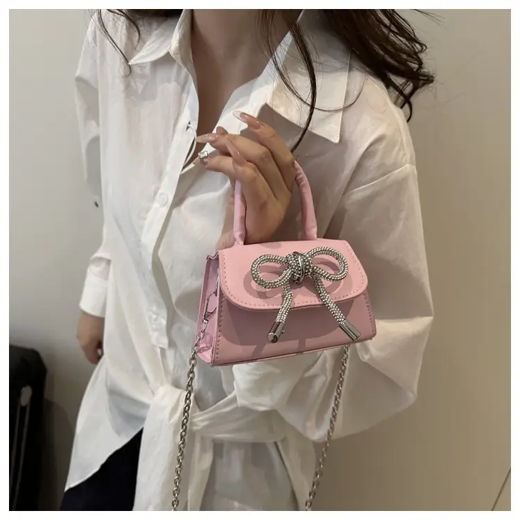 Pink Bow Shoulder Bag for Women 2025 Summer — feature 15