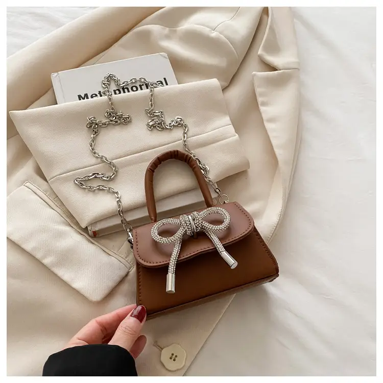 Pink Bow Shoulder Bag for Women 2025 Summer - Image 2