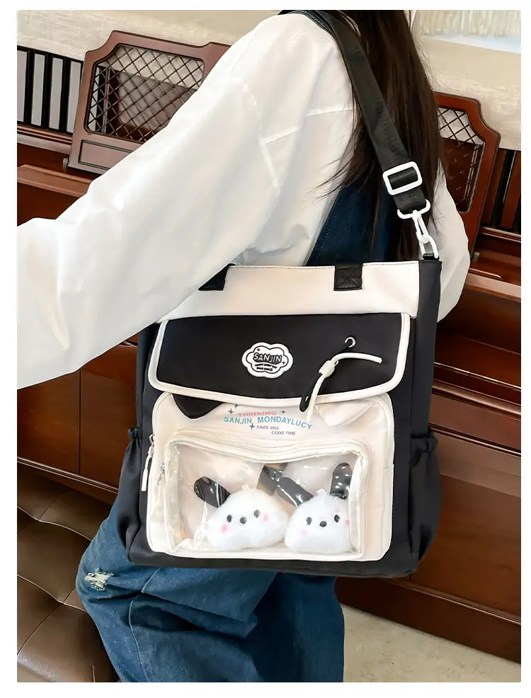 Cute Cat Design Crossbody Backpack Set for Girls — feature 19