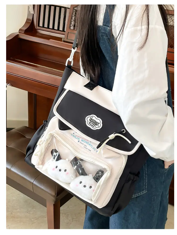 Cute Cat Design Crossbody Backpack Set for Girls — feature 20