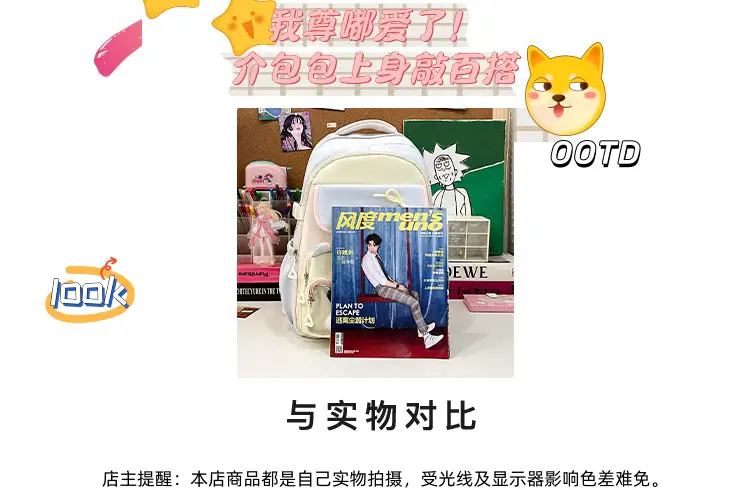 Cute Cat Design Crossbody Backpack Set for Girls — feature 3