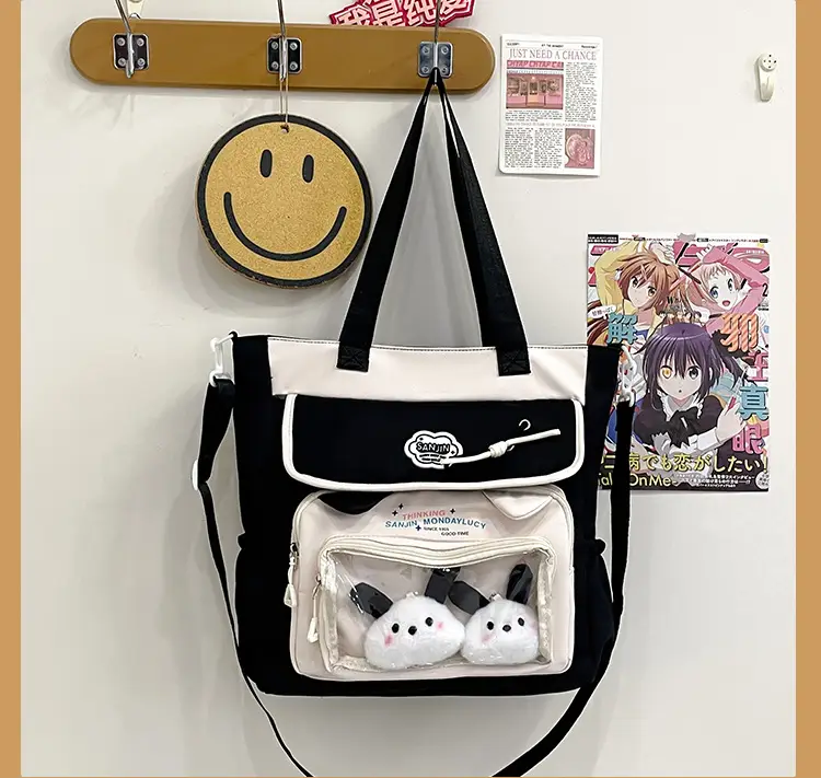 Cute Cat Design Crossbody Backpack Set for Girls — feature 34
