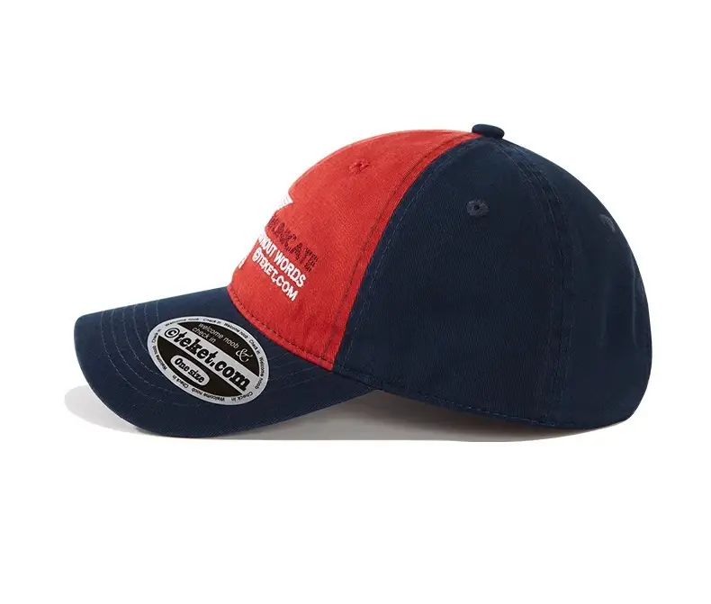 American Retro Letter Embroidery Baseball Cap Light Blue Navy — feature 15