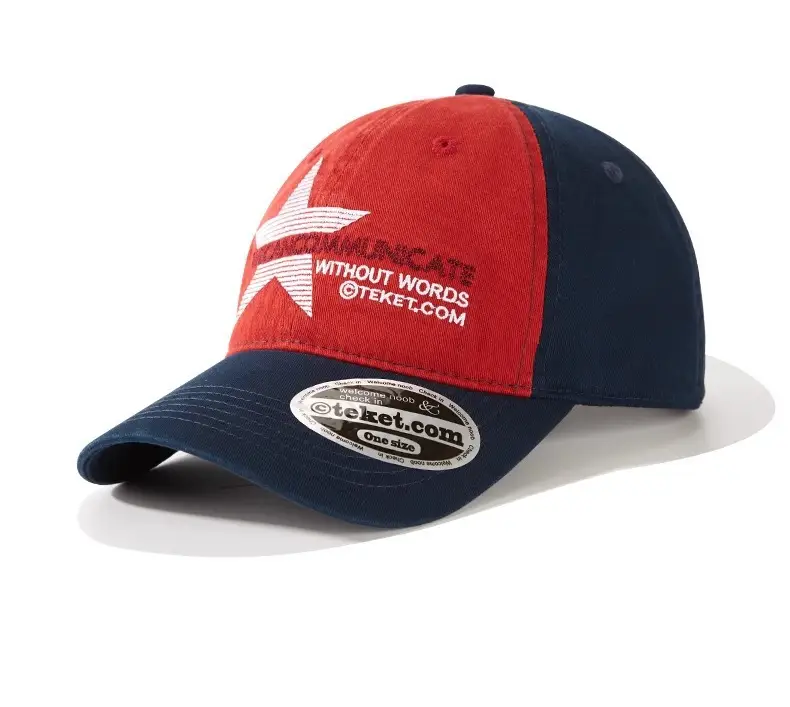 American Retro Letter Embroidery Baseball Cap Light Blue Navy — feature 16