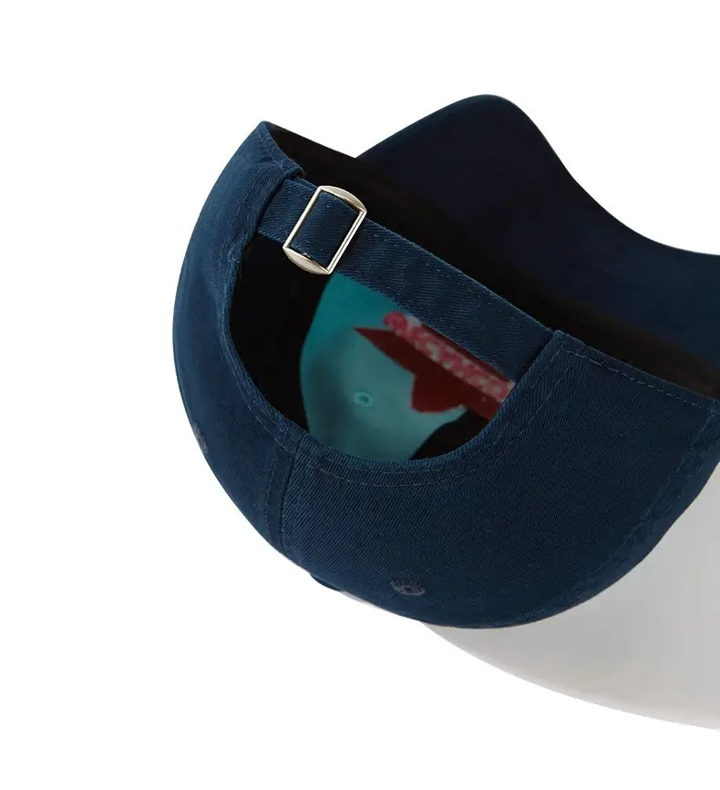 American Retro Letter Embroidery Baseball Cap Light Blue Navy — feature 21