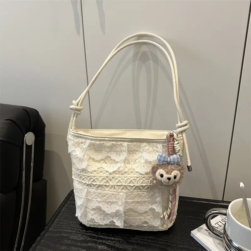 Sweet Fairy Lace Shoulder Bag Large Capacity Tote - Image 3