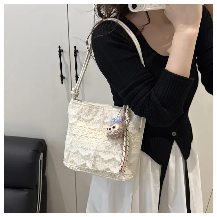 Sweet Fairy Lace Shoulder Bag Large Capacity Tote — feature 17