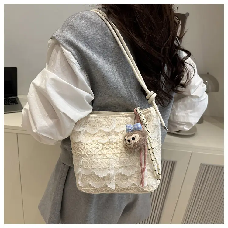 Sweet Fairy Lace Shoulder Bag Large Capacity Tote — feature 18