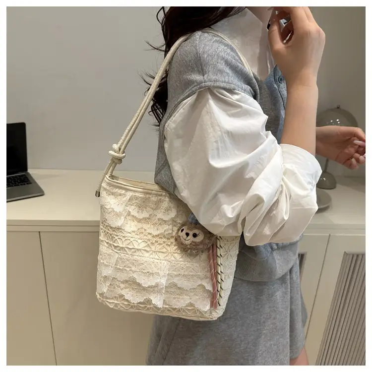 Sweet Fairy Lace Shoulder Bag Large Capacity Tote — feature 20